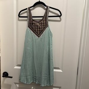 Great condition blue embroidered dresss